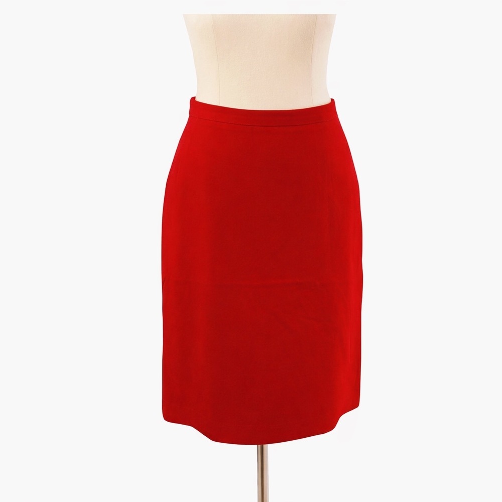 Jean Paul Gaultier Classique Vintage Red Pencil Midi Skirt Italy Size S